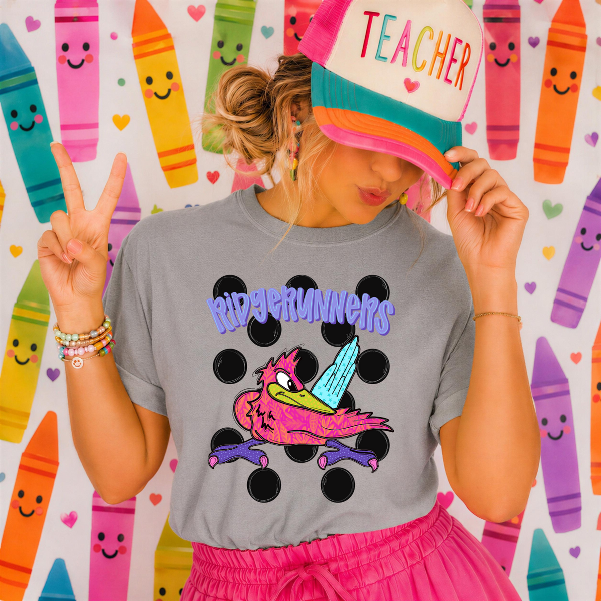 Neon Polka Dot Mascots