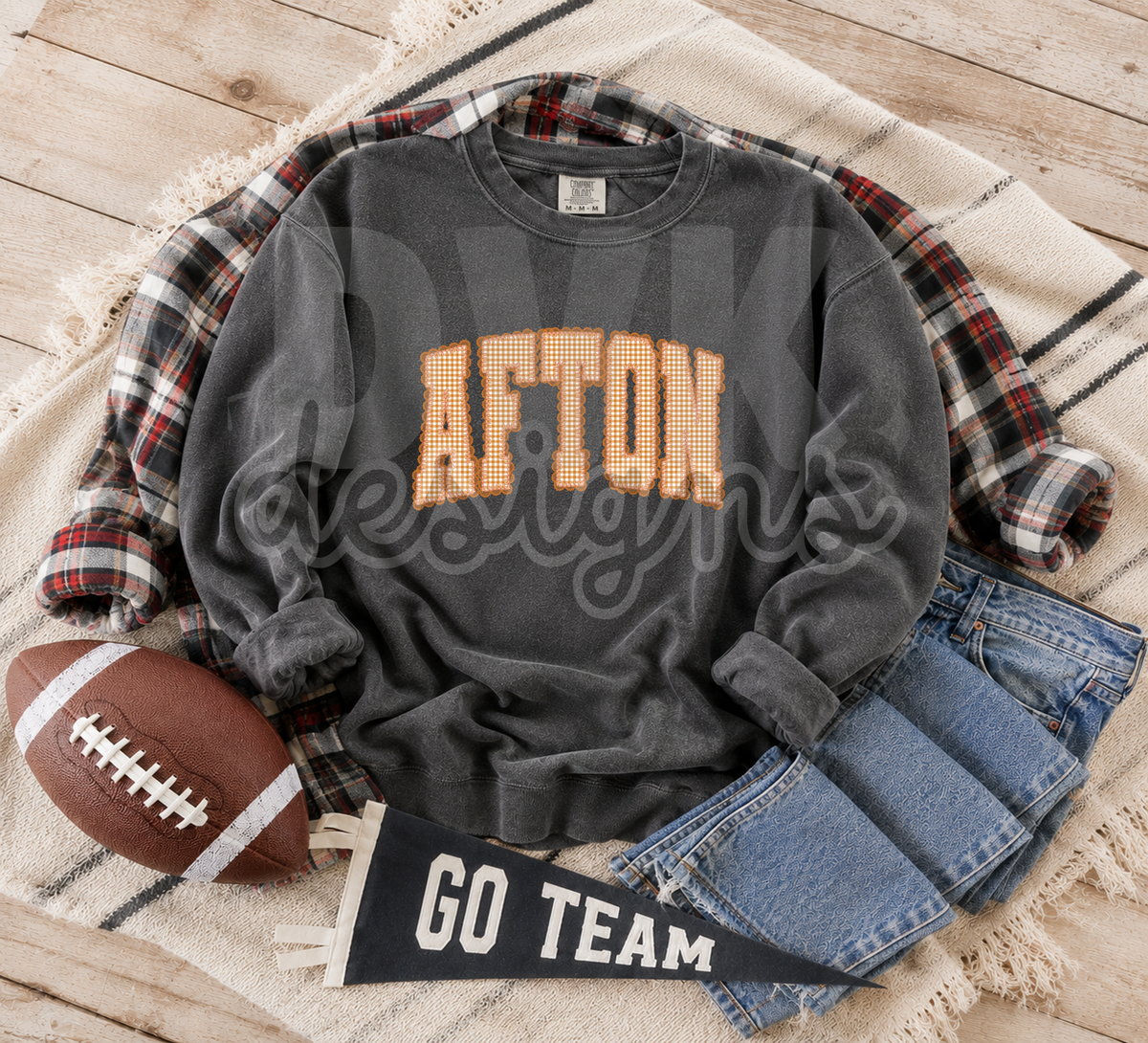 Gingham Afton Sweatshirts