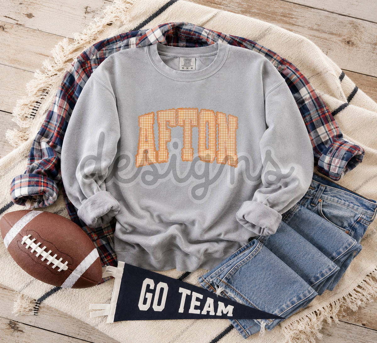 Gingham Afton Sweatshirts