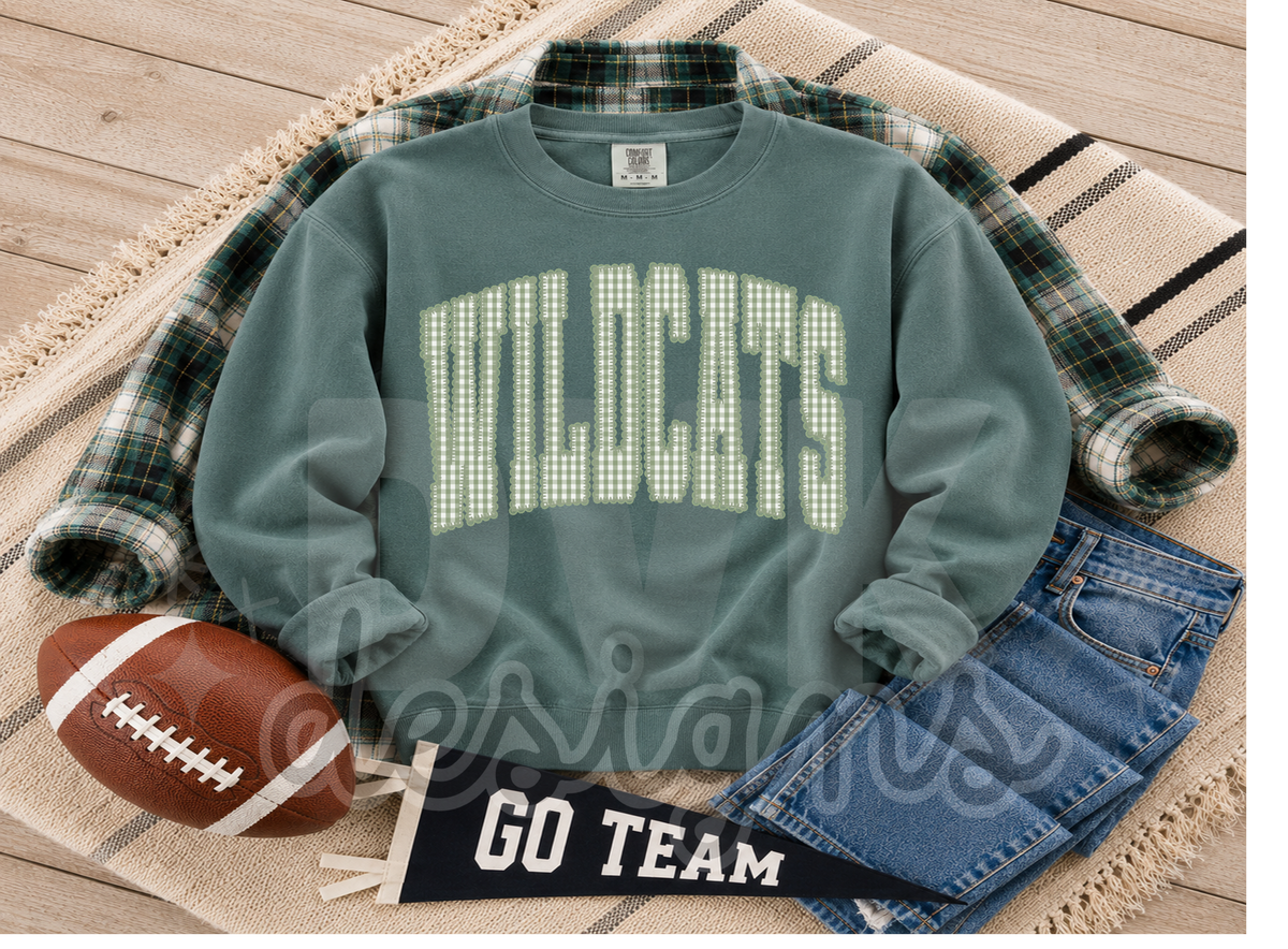 Gingham Wildcat Sweatshirts
