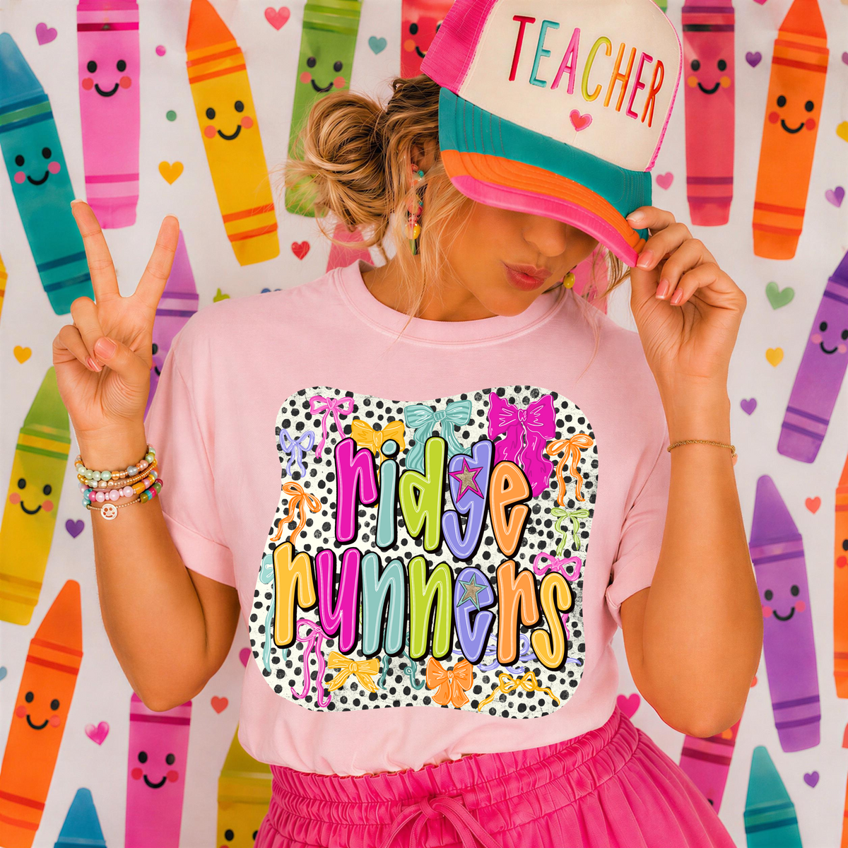 Multcolor Bows on Polka Dots