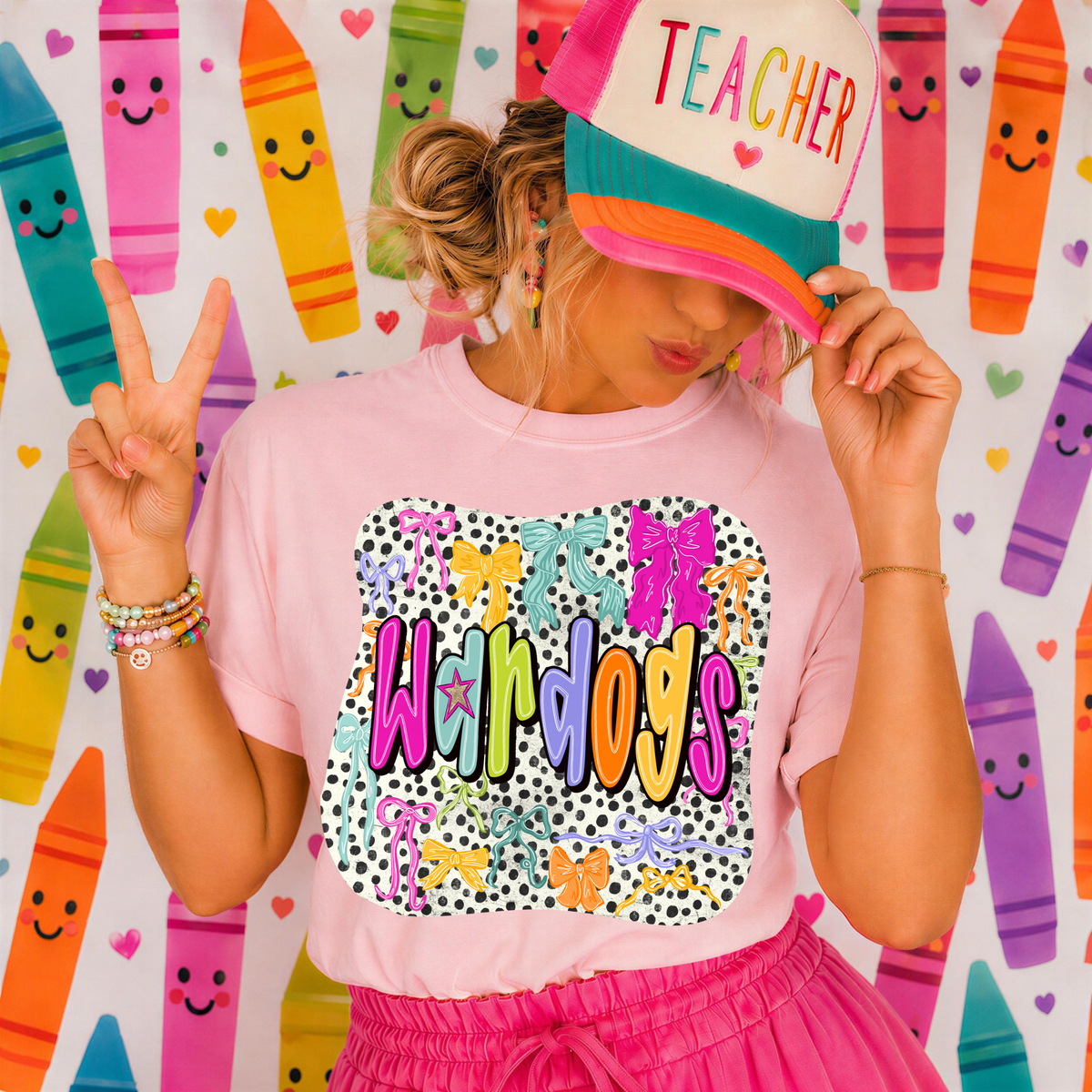 Multcolor Bows on Polka Dots