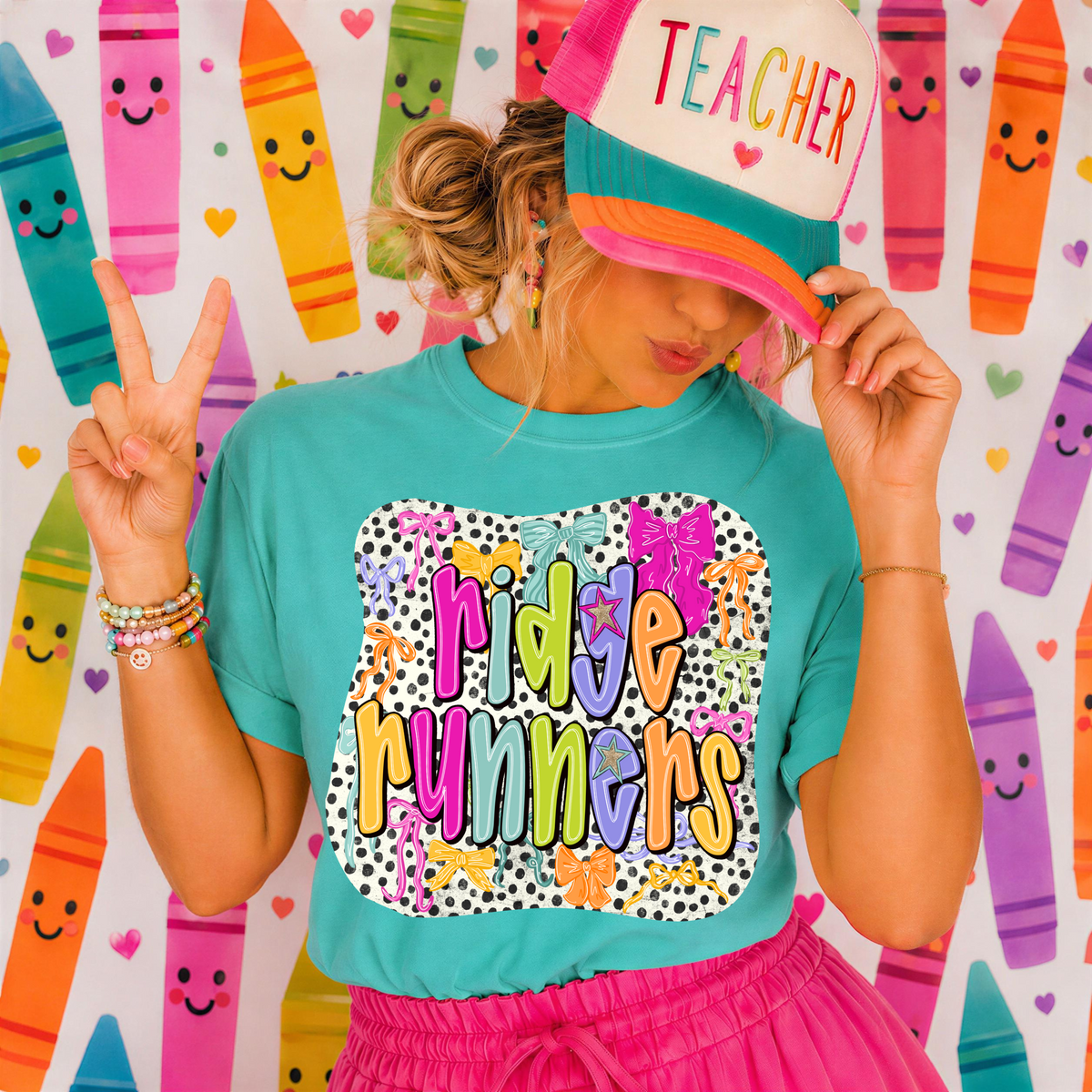 Multcolor Bows on Polka Dots