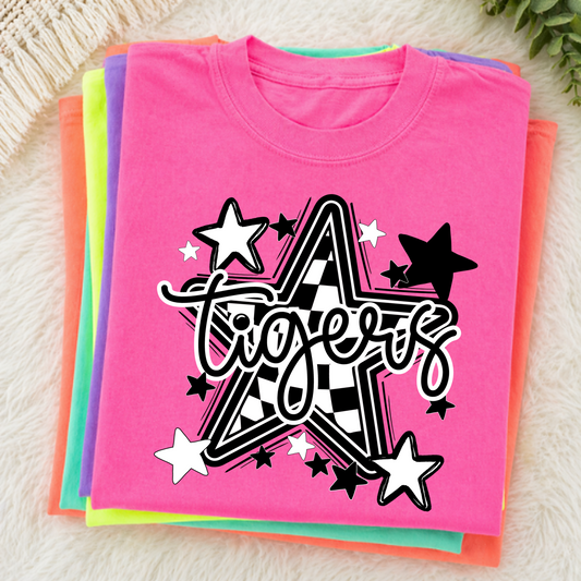 Tigers Black Checkered Star
